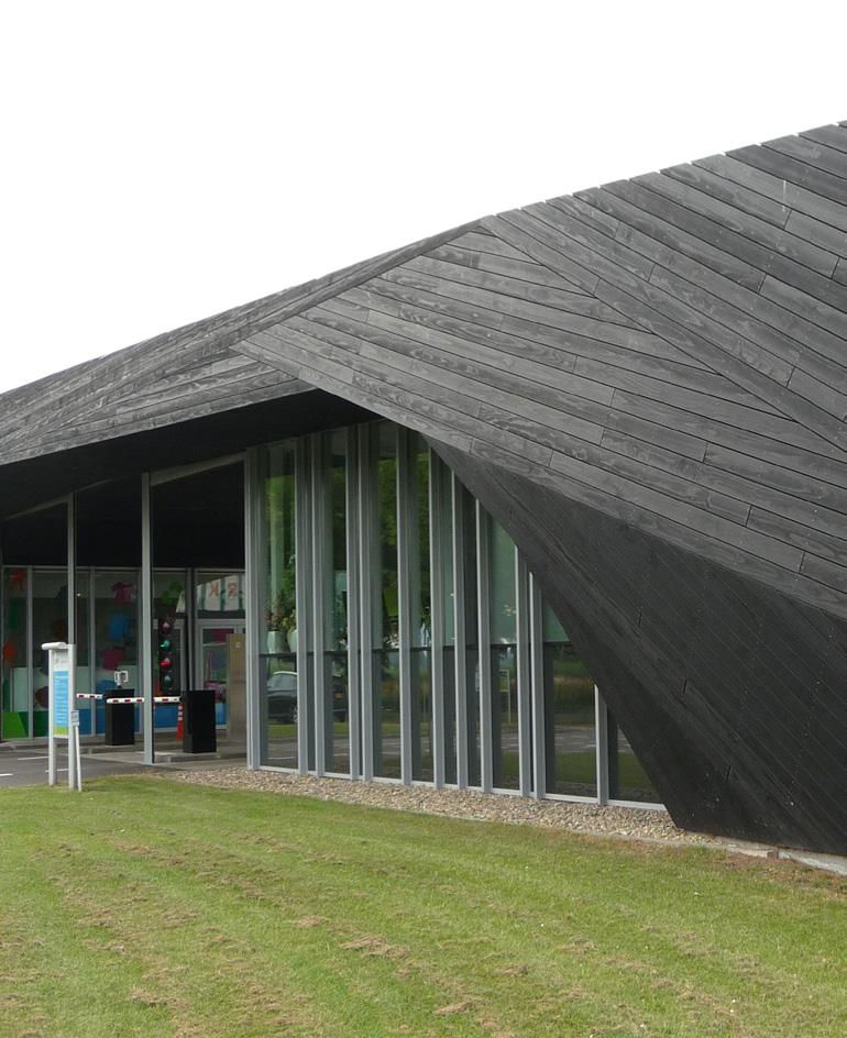 life cycle cost thanks to the improved coating life and timber durability -- A more flexible design is made possible for architects and specifiers KEY FEATURES Recycling Center, Netherlands