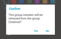 Talkgroups 46 2. Select one or more Contacts to add to the group. 3. Tap the Save button located on the top of the screen. 4. If finished, tap the Save button on the Group Details screen and a Group updated message will be displayed, otherwise continue.