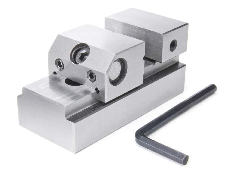 ACCESSORIES - WORKHOLDING 50mm ToolMaKEr VISE WITH ScrEW Precision Toolmaker Vise. Screw driven moveable jaw for applying clamping force.