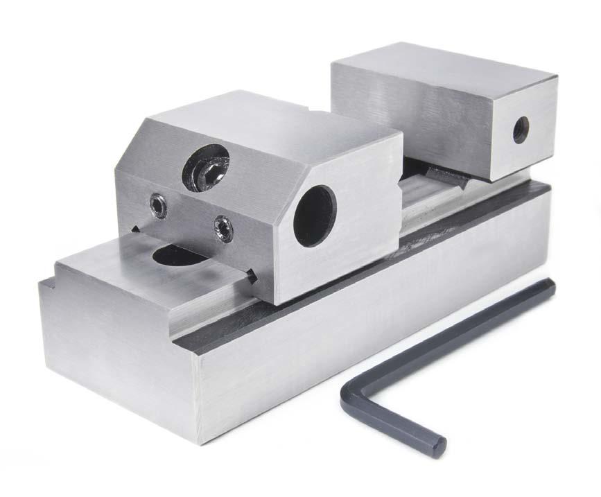 Moveable Jaw and Screw Block have Tapped Hole (M5) Clamping Slot Runs Length of Vise PN 32545 50MM ToolMaKEr VISE WITH ScrEW 34mm ToolMaKEr VISE, ScrEWlESS