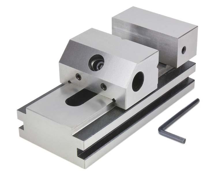 ACCESSORIES - WORKHOLDING 70mm ToolMaKEr VISE, ScrEWlESS Precision Toolmaker Vise. Adjustable pin and spring design for simple and secure clamping of small parts.