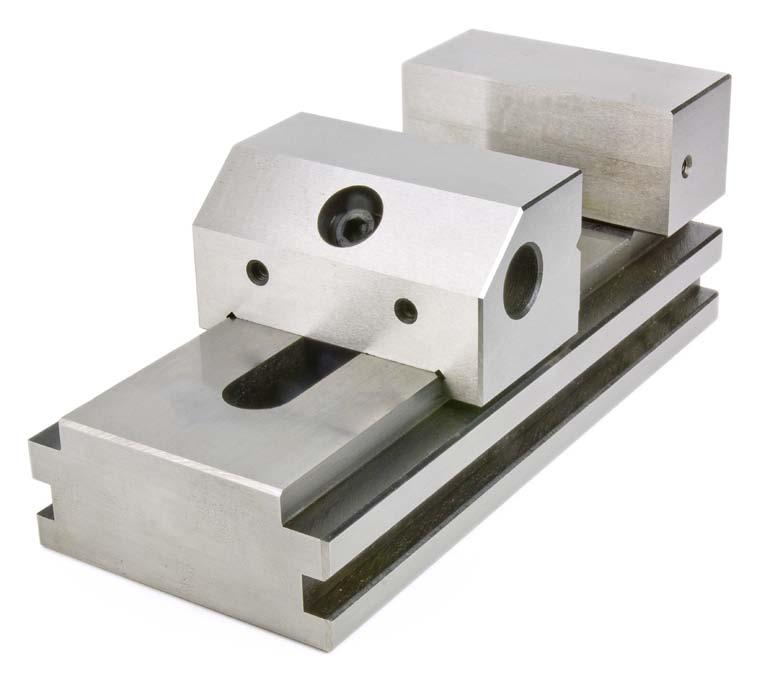 Precision Toolmaker Vise. Adjustable pin and spring design for simple and secure clamping of small parts.