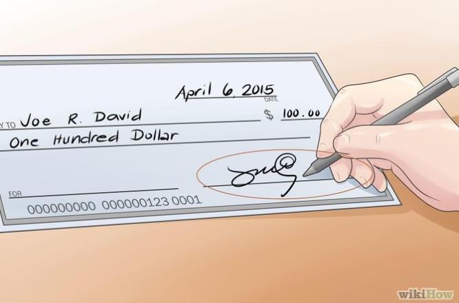 How to Write a Check Step #5 Sign the check on the line in the bottom