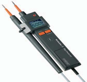 Voltage testers / Knives / Soldering equipment 5 024 Voltage tester Twopole voltage test for direct and alternating voltages from 1290V Acoustic continuity test Phase sequence test FI/RCD tripping