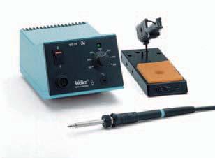 5 Electronic soldering stations WELLER All stations have the following coon features: Protection class I, equipotential bonding (normal state hard earthed), antistatic housing, automatic tool
