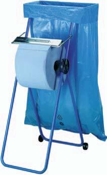 paper towels 7 84 Width cm 7 84 chrome plated bis 40 7 847 Floor stand mobile, stable and strong, for holding large rolls, with tear off device for perforated paper towels and holder for waste sack