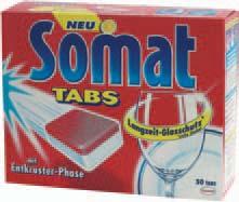 9 430 Washingup liquid in soft bottles ml 9 430 7 0 075 14 9 430 075 9 430 9 432 Dishwasher cleaner Somat Professional tabs, in box kg 9 432 1 9 432 9 433 Rinse aid Somat, for dishwashers, in a soft