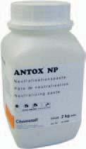 m/m 2 9 201 Exposure time min 30 approx 4 403 5 0 9 201 403 9 201 Antox NP neutralisation paste Uses: Neutralises highly acidic stainless steel pastes