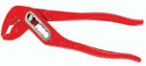 0 034 Water pump pliers DIN ISO 5231 D, with handy, profiled handles, box slip joint, 7 position adjustable jaws, made of chrome vanadium steel : painted red, jaw and frame polished 5 years warranty
