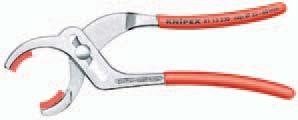 3 30 Pipe pliers with protective jaws (pipe gripping pliers, connector pliers) ideal for tightening and loosening of plastic pipe connections, round union nut etc up to Ø 0 with toothed jaws 4way