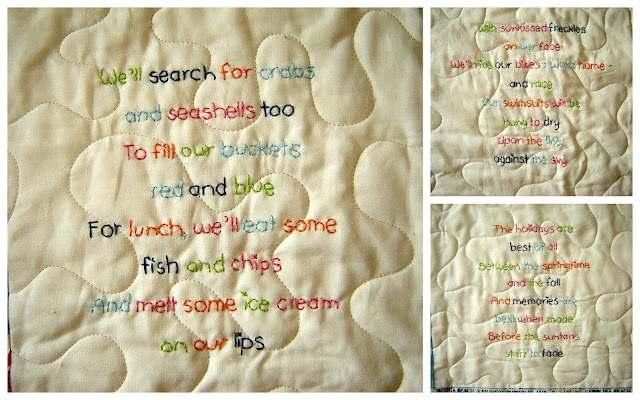 I had my Lucy's Beach {Poetry} Quilt