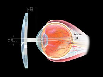 prioritized in the area encompassed by typical eye rotation Central fovea -