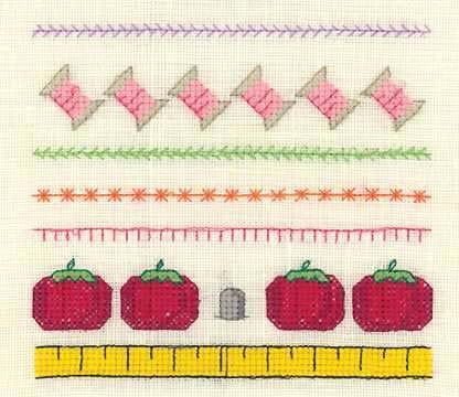 Color Stop Thread Sheet Rebecca s Band Sampler B by Rebecca Kemp Brent Page 18 #4550 14 ct 122 x 121mm (4.82 x 4.
