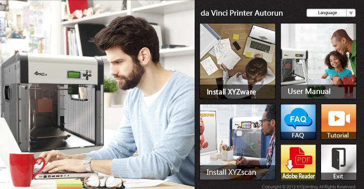 3. Installation Instruction Before working with your printer, please first install XYZware. You can find the installer with the bundled disc.