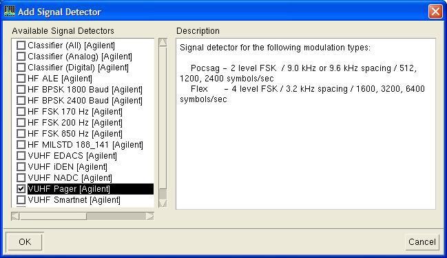 USD Setup Window Enable Signal Detection Check Box This will enable and disable the signal detection processing.
