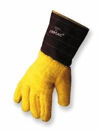 kevlar heat resistant gloves and mitts Felt-Lined Kevlar Glass Mitt and Glove Protects to 900 F. Heavyweight Kevlar blended with fiberglass material. Sold by the dozen pair.