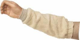 terrycloth sleeves Extra Heavyweight Cut and heat resistant to 350ºF. White. S-11HR Elastic top, hemmed bottom. 19" length - $57.30 S-14HR Elastic top, knit wrist.