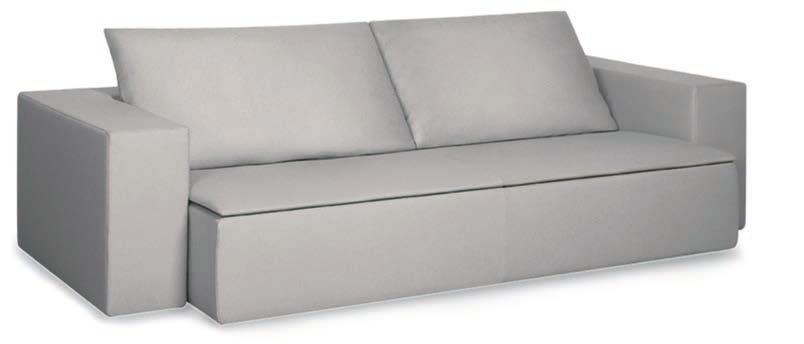 presents a left or right meridienne. Covers in all suitable Armani/Casa fabrics or Soft Touch Leathers in collection.