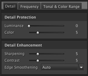 Edge Smoothening You can choose between four different Edge Smoothening settings (Auto, High, Normal, Low).