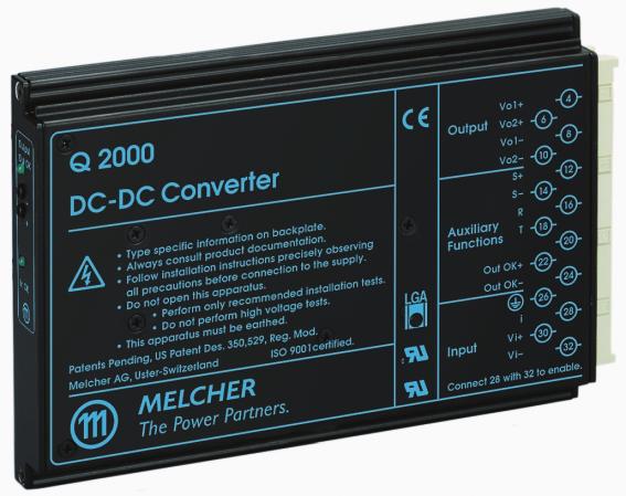 Bengn Envronment DC-DC Converters 100 Watt Q Seres 100 Watt DC-DC Converters Q Seres Input to output solaton Sngle output: Seres 24Q...48Q1000 Double output: Seres 24Q.