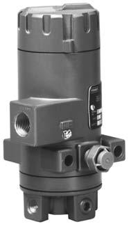 An integral pneumatic relay provides the high capacity necessary to drive pneumatic control valve/actuator assemblies without additional boosters or positioners.