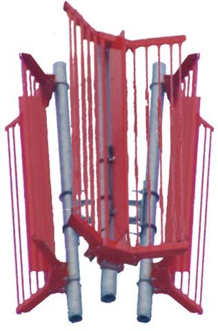 Antenna columns are directional. Each column covers a minimum of 120º.