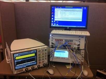Measurement setup for wideband pulse measurements M8190A arbitrary waveform generator (AWG) V-Series 33 GHz