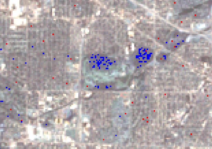 Example of classified Landsat 7 ETM+ output from ERDAS.