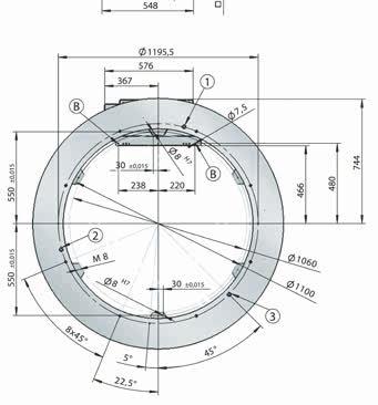 Rotary indexing ring NR NR 1500 Technical data Dial ring inside diameter: Dial ringt outside diameter: Surface of the dial ring: Direction: Cycle rate: Voltage: Weight: Mounting position: Assembly