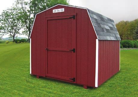 and Single Door 6'x8' Lean-to Painted Lite
