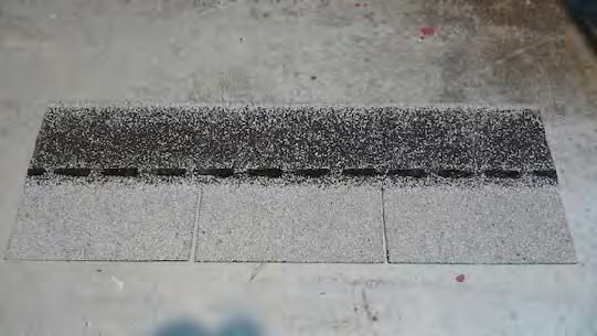 SELF-SEALING STRIPS refers to the adhesive on a shingle that is placed so that the lapped shingle will adhere to it. The adhesive helps in resisting uplift caused by strong winds.