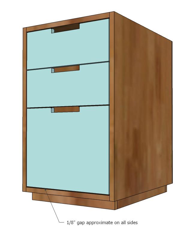 allow for drawer faces.
