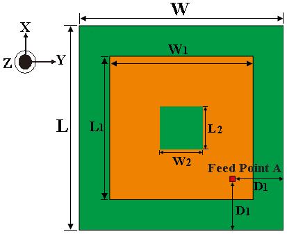 Progress In Electromagnetics Research C, Vol. 41, 2013 113 and the L-shaped slot. The operating bandwidth based on the 10 db S 11 (1.55 1.59 GHz) and the 3 db axial ratio (1.565 1.