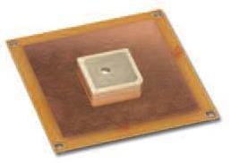 PATCH AC Series: Patch Antenna mounted on a ground plane with a connector mounted directly to the PCB.