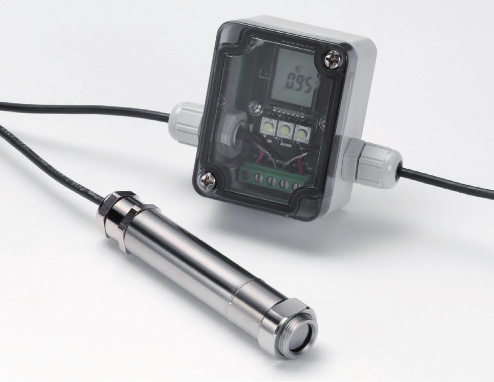 PyroEpsilon Compact NonContact Temperature Sensor with Controllable Emissivity Setting Temperature range: 2 C to 5 C Twowire 42 ma output proportional to target temperature 42mA input to control