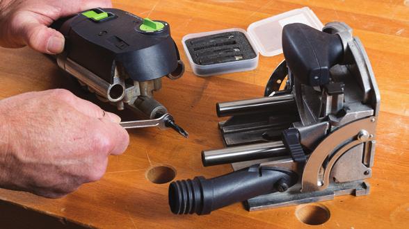 Production-friendly features save time when a project Festool tool designers are adept at anticipating real-world uses for their tools and incorporating features that save time and