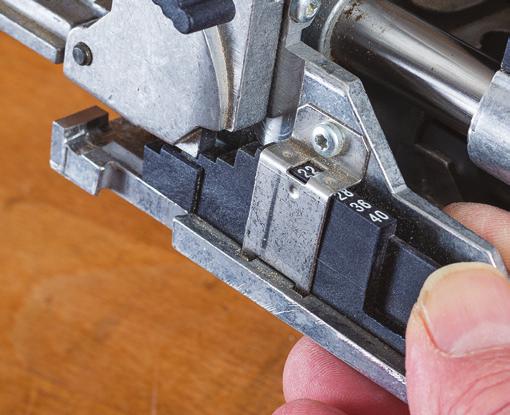The cross-pin and trim stop attachments shown below are Festool accessories that can be purchased separately for Domino joiners or bundled into sets when buying a new machine.
