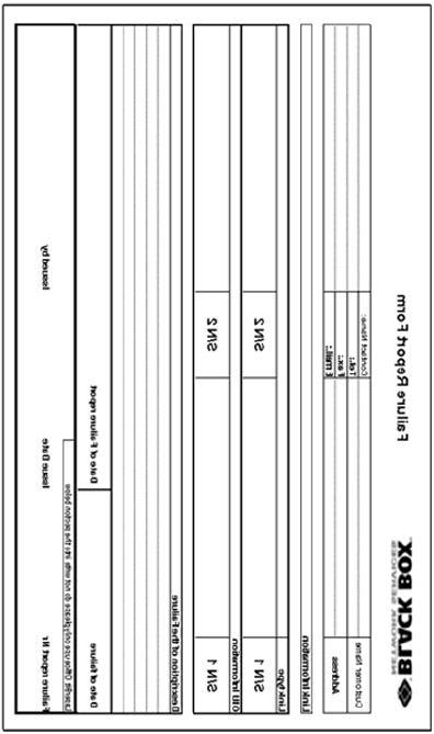 26 b. Failure report form In case of failures please report it to
