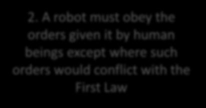 A robot must obey the orders given it by