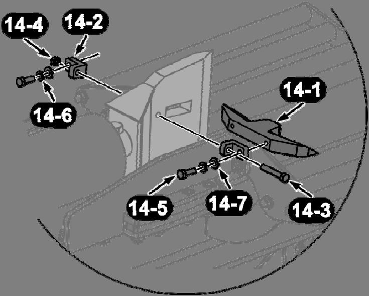 STEP 10: INSTALLING THE CROSS WEDGE KIT (OPTIONAL ACCESSORY). 1. Insert the cross wedge (14-1) to the rectangular hole on the splitting wedge (Figure 12). 2.