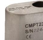 CMPT 2323T Sensor for mining industry, side exit, acceleration and temperature The CMPT 2323T is a physically rugged accelerometer optimized for use in heavy-duty environments in the following