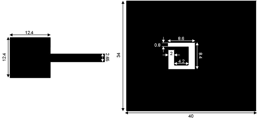 Progress In Electromagnetics Research Letters, Vol. 38, 213 57 (a) (b) Figure 1. Layout of the CRLH-TL unite-cell: (a) top view and (b) bottom view geometry.