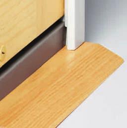 ) Support * An aluminum sill support is designed to lock into a channel under the sill and tie back into the wall. This will offer support to the outermost sill section when needed.