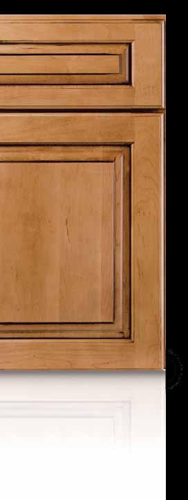 It is then hand-wiped, allowing beautiful glaze color to remain in the recessed and detailed areas of the door.