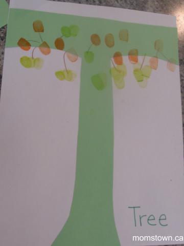 WEE EXPLORERS (18months-3 years): T is for Tree Green construction paper White paper Scissors Stamp pad Instructions 1. An adult will cut out the letter T with green construction paper. 2.