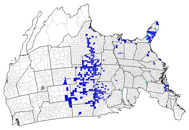 DISTRIBUTION MAP (From: U.S. Geological Survey, Northern Prairies Wildlife Research Center http://www.