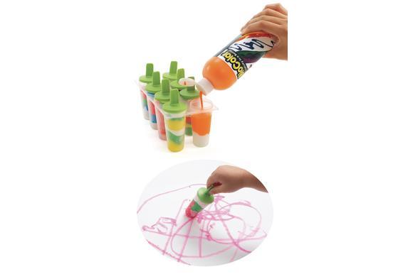 Bio Color Paint-sicles Materials: Popsicle trays Bio Paints Teacher prep: Fill the popsicle trays with layers of different color bio-paint Freeze Child s