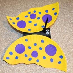 Paper Plate Butterfly Materials: Paper plates (each plate makes 1 set of wings) Paper tubes (each tube makes 2 butterfly bodies) Paint Hole punch Wiggle eyes Glue gun Glue Teacher prep: Make a