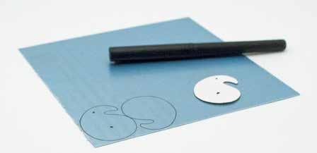 Paisley patterns 100% 93% 78% 1. Draw the design on an index card. Cut out and transfer the design to the masked side of the aluminum sheet using a permanent marker. Trace twice.