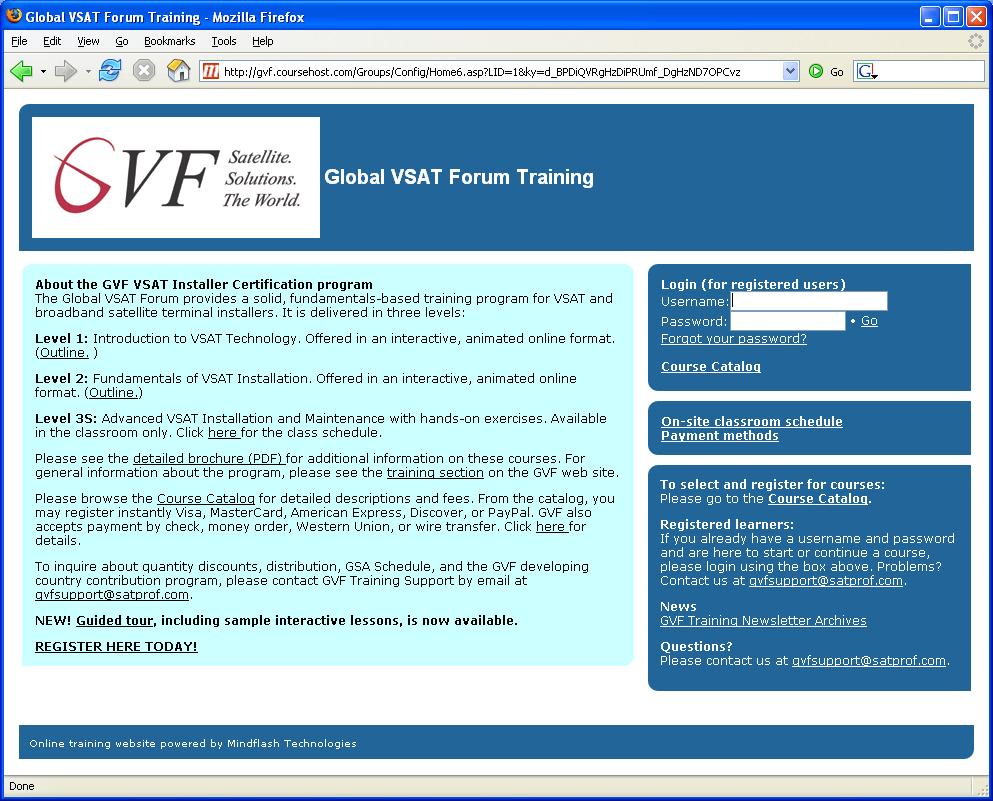 On-Line Training Portal At gvf.coursehost.